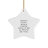 Funny Athletic Trainer Gifts from Friends, Unique Star Ornament for Men on Christmas, Inspirational Quote - Image 1